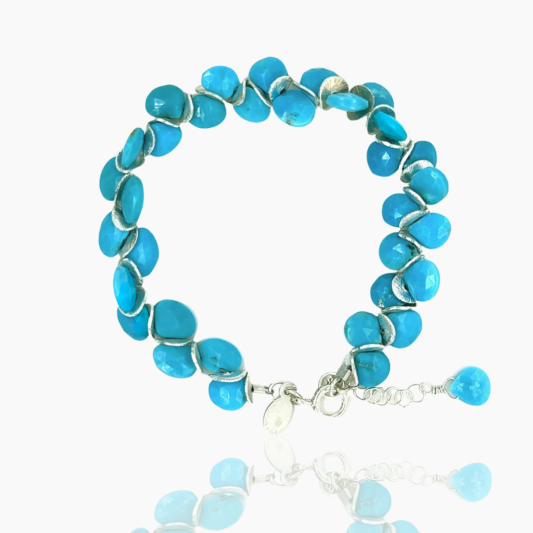 Sleeping Beauty Turquoise Signature Sterling Bracelet