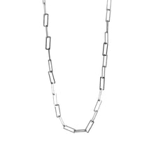 Load image into Gallery viewer, Hand Fabricated Square Link 10K Gold &amp; Sterling Chain Necklace
