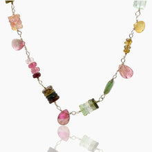 Load image into Gallery viewer, Sterling Silver Multi-colored Tourmaline Necklace
