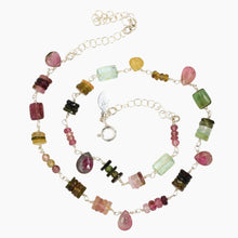 Load image into Gallery viewer, Sterling Silver Multi-colored Tourmaline Necklace
