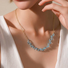 Load image into Gallery viewer, Swiss Blue Topaz  Gold Necklace

