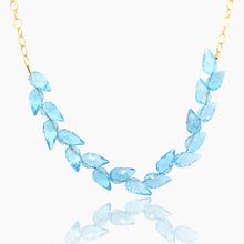 Load image into Gallery viewer, Swiss Blue Topaz  Gold Necklace
