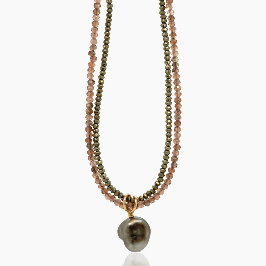 Black Tahitian Pearl Pendant Necklace