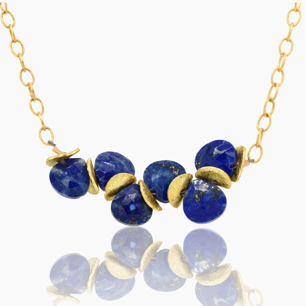 The Emma, Signature Lapis Gold Necklace