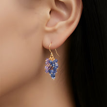 Load image into Gallery viewer, Midnight Gemstone Gold Earrings
