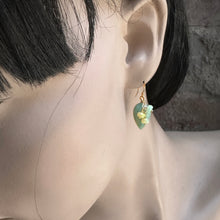 Load image into Gallery viewer, Amazonite with Opal Gold Earrings
