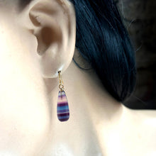 Load image into Gallery viewer, Fluorite Drop Earrings III
