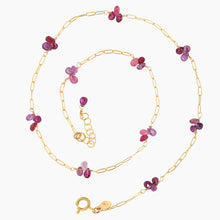 Load image into Gallery viewer, Pink Sapphire Fine Chain Necklace
