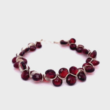 Load and play video in Gallery viewer, Garnet Sterling Signature Bracelet
