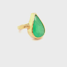 Load and play video in Gallery viewer, Chrysoprase Gold Ring
