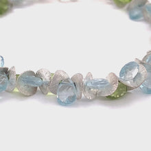 Load and play video in Gallery viewer, Signature Blue Topaz with Peridot Sterling Bracelet
