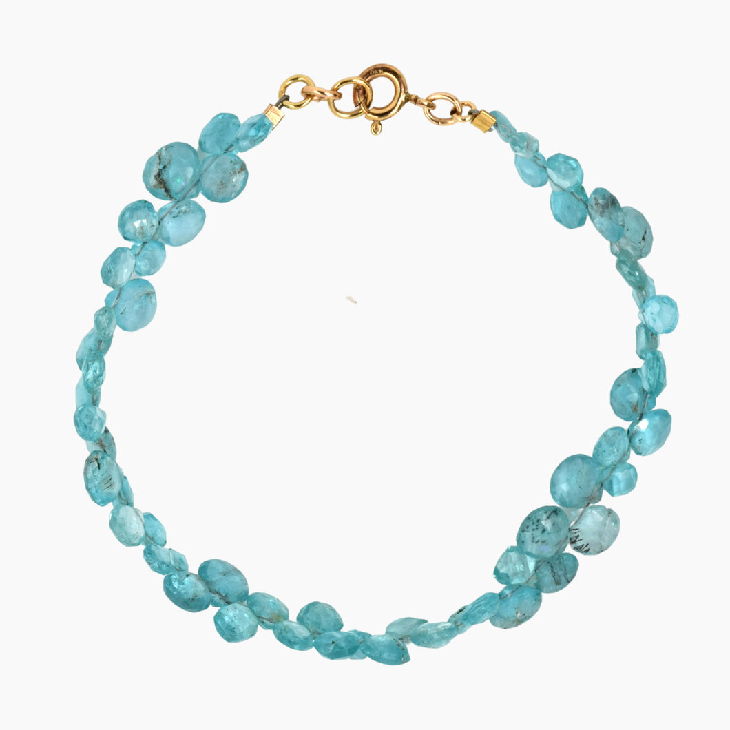Aqua Apatite Briolette Bracelet