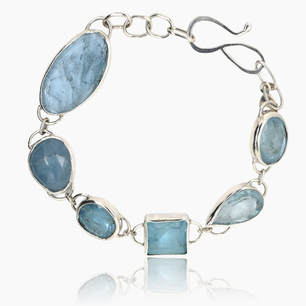 Aquamarine Bracelet in Sterling Silver