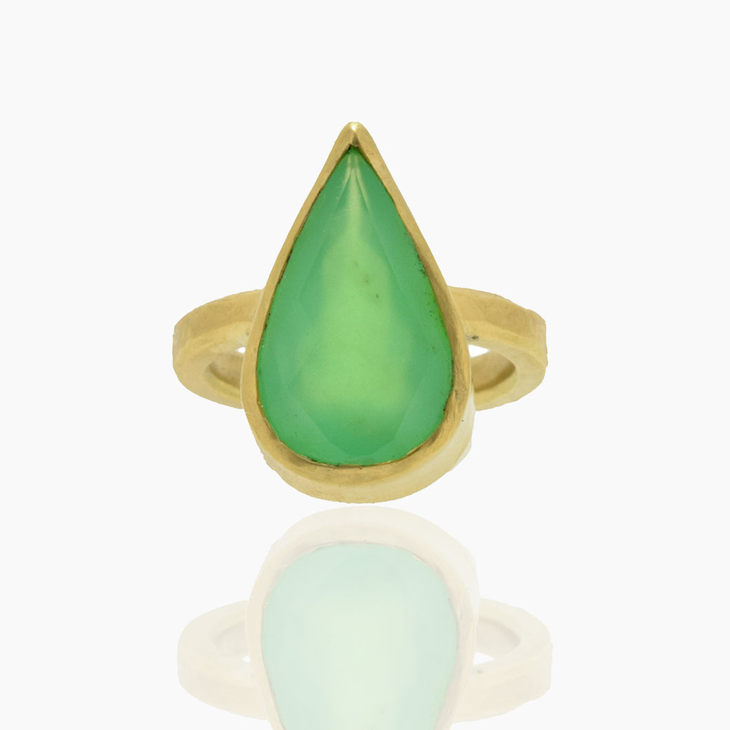 Chrysoprase Gold Ring