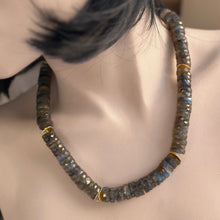 Load image into Gallery viewer, Chunky labradorite necklace
