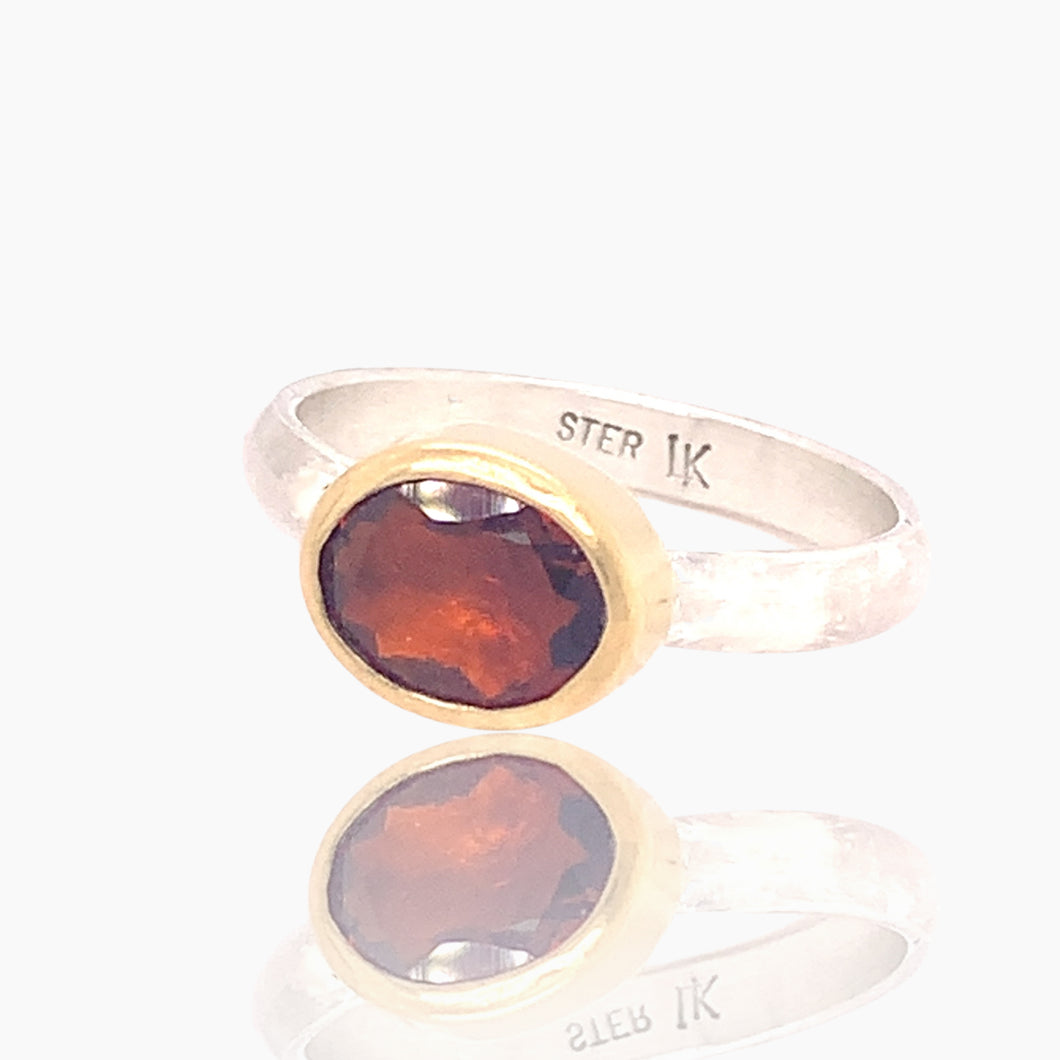 Madeira Citrine Gold and Silver Ring