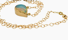 Load image into Gallery viewer, 18K Gold Tear Drop Opal Necklace
