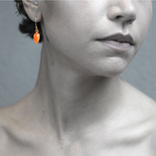 Load image into Gallery viewer, Carnelian Gold Earrings
