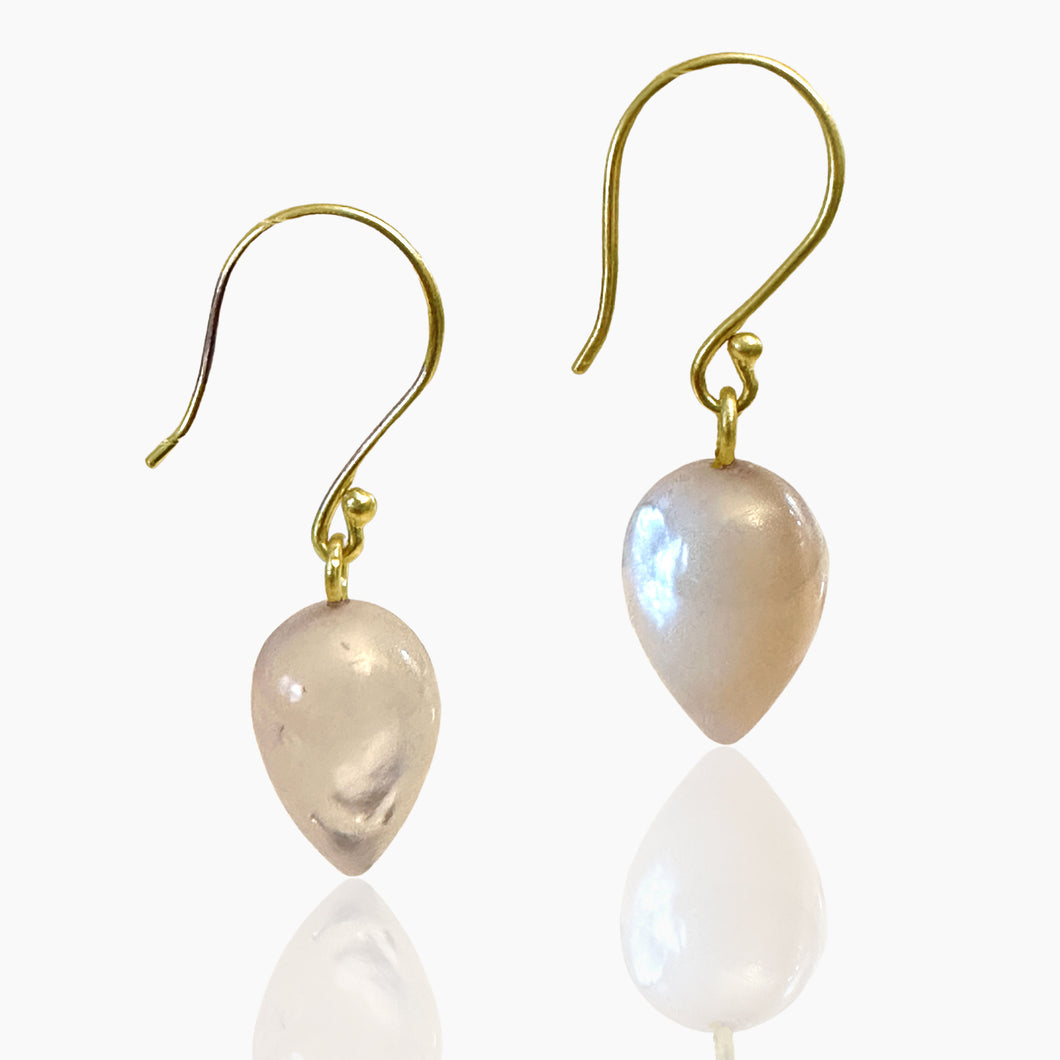 Mother of Pearl Drop Gold Earrings