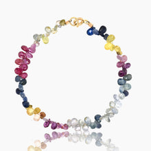 Load image into Gallery viewer, Multi-Color Sapphire Gold Bracelet
