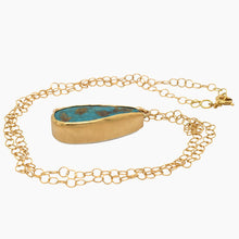 Load image into Gallery viewer, Persian Turquoise Gold Necklace
