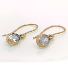 Load image into Gallery viewer, Rainbow Moonstone Gold Earrings
