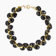 Load image into Gallery viewer, Black Spinel Signature Gold Bracelet
