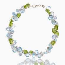 Load image into Gallery viewer, Signature Blue Topaz with Peridot Sterling Bracelet
