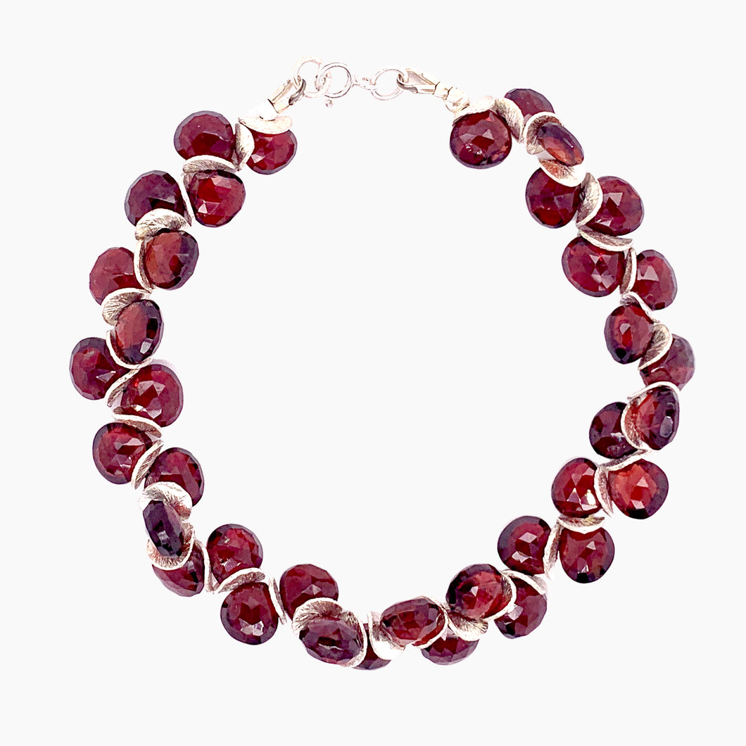 Garnet Sterling Signature Bracelet