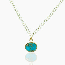 Load image into Gallery viewer, Persian Turquoise Gold Choker
