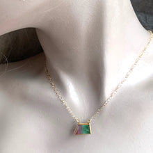 Load image into Gallery viewer, Watermelon Tourmaline Gold Necklace
