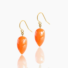 Load image into Gallery viewer, Carnelian Gold Earrings
