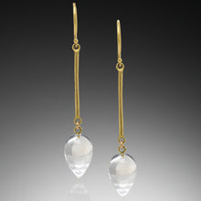 Load image into Gallery viewer, Crystal Drop Gold Earrings
