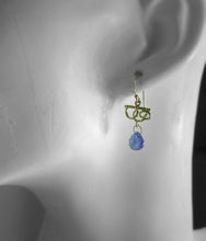 Load image into Gallery viewer, Doodle Gold Tanzanite Earring
